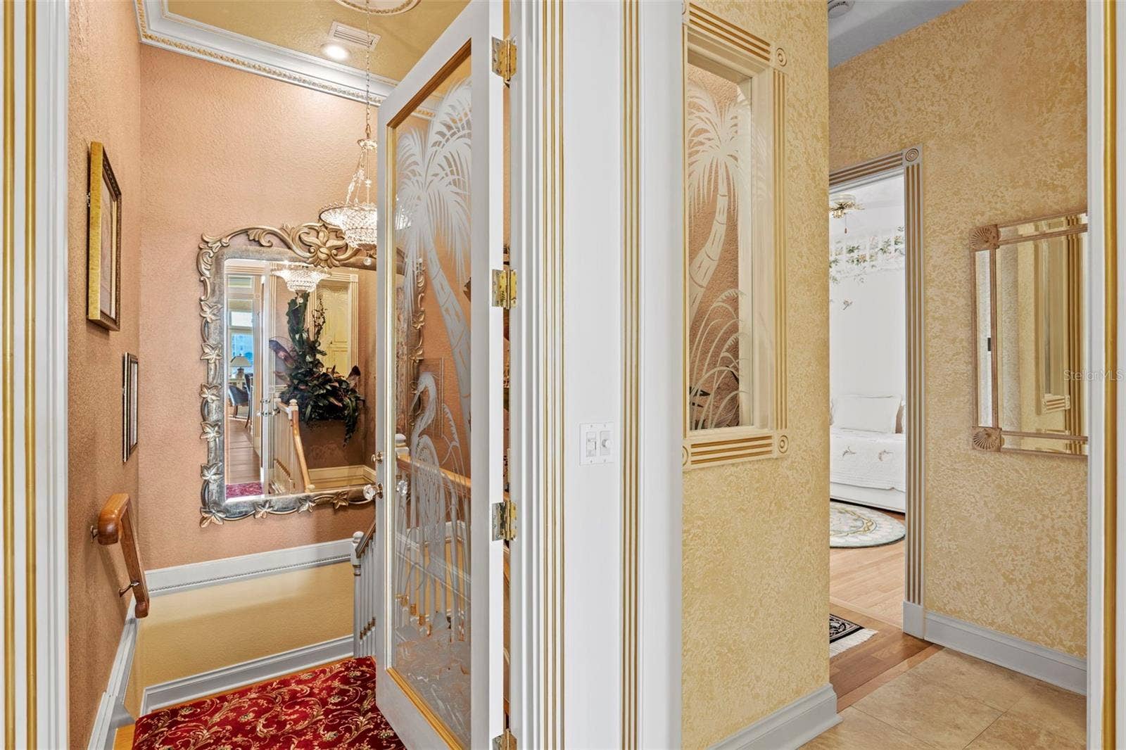 964 MONTE CRISTO BOULEVARD, Tierra Verde, FL 33715 Stairs from the Kitchen to the Wine Cellar
