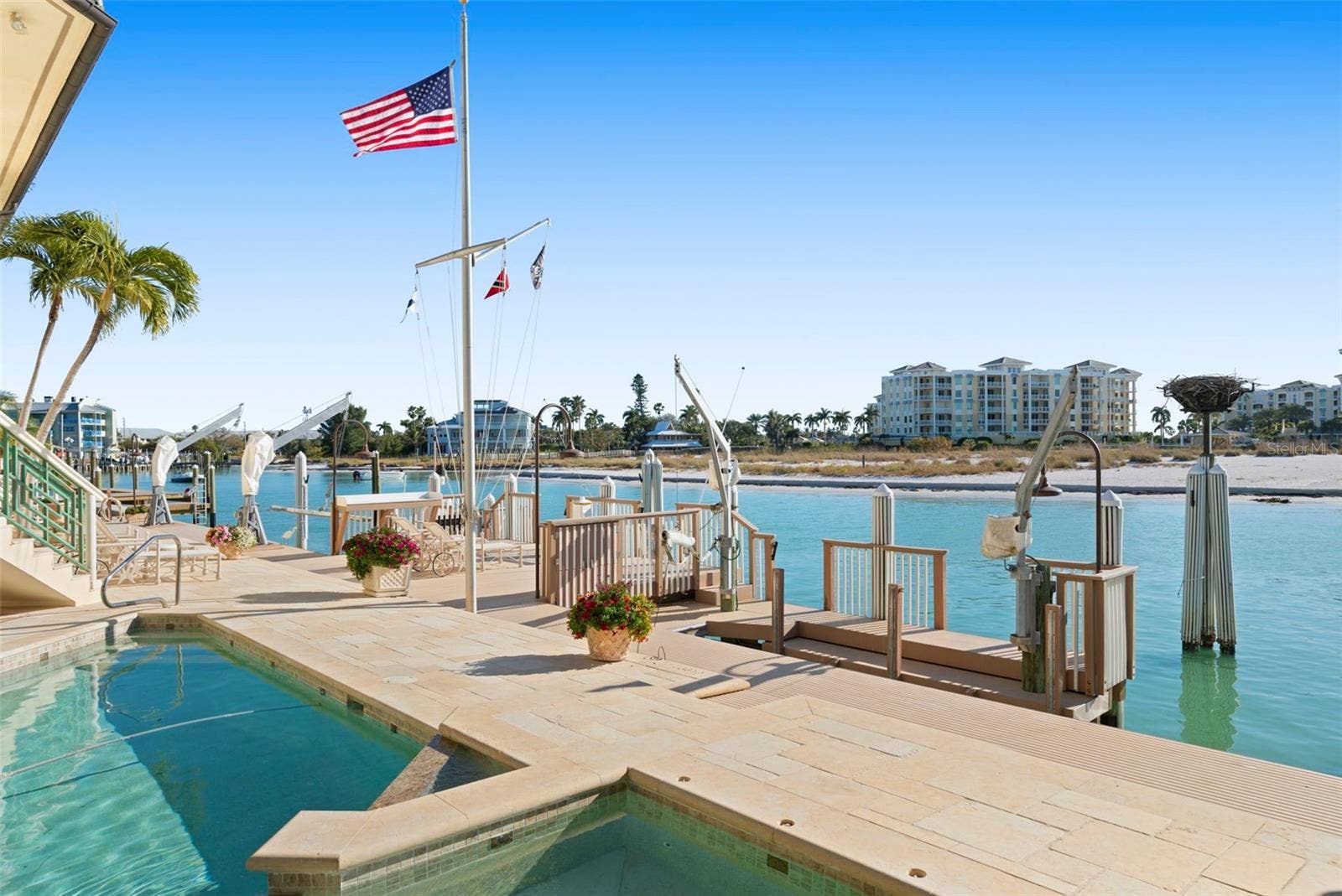 964 MONTE CRISTO BOULEVARD, Tierra Verde, FL 33715 The Pool overlooks Dent's Channel and Shell Key