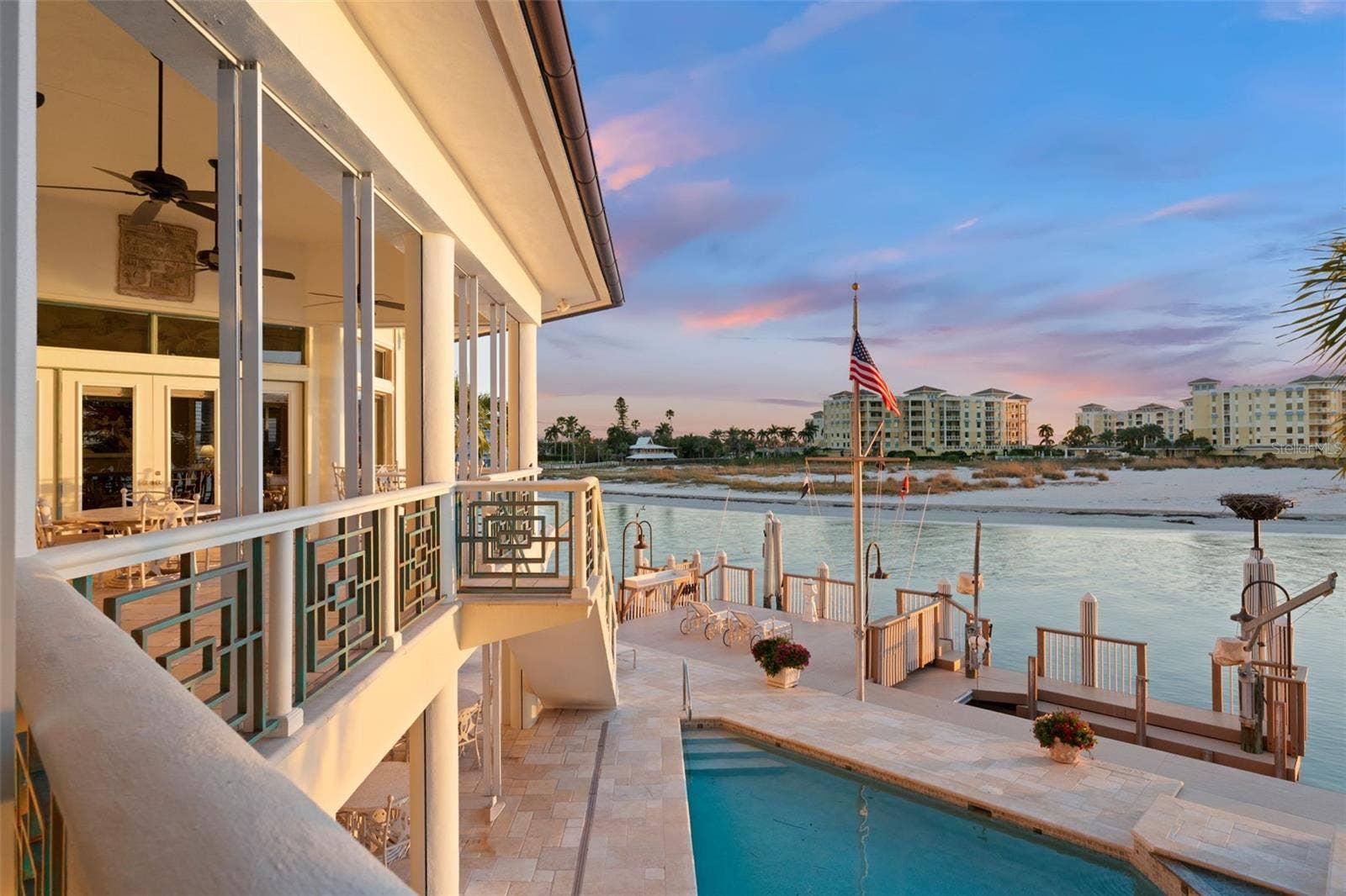 964 MONTE CRISTO BOULEVARD, Tierra Verde, FL 33715 Upper Level Lanai from Primary Suite