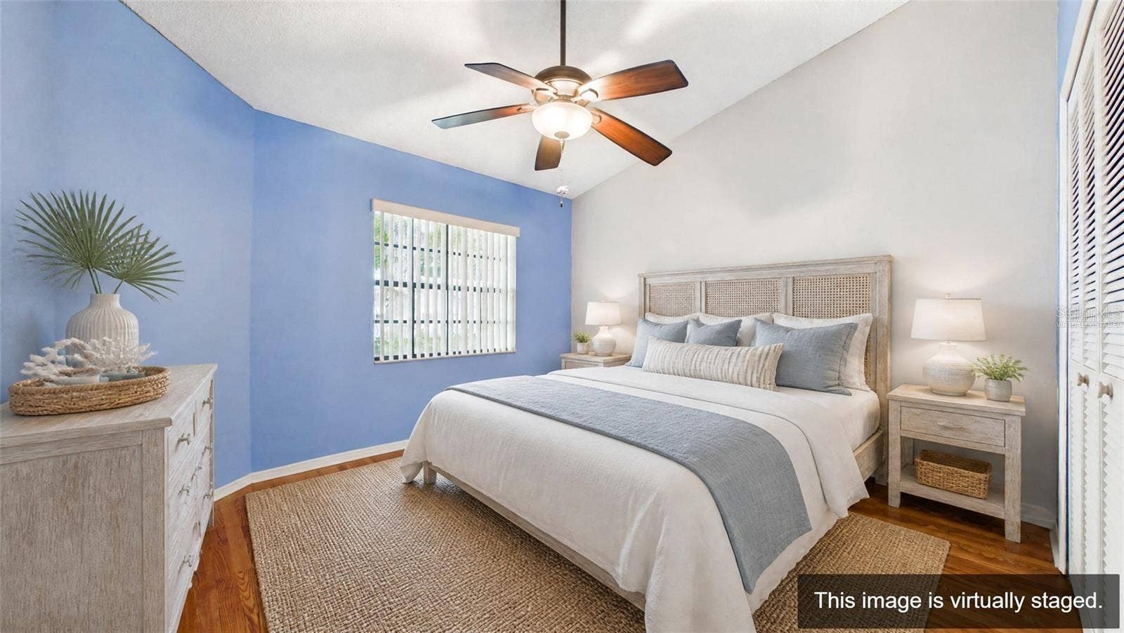 virtually staged second bedroom
