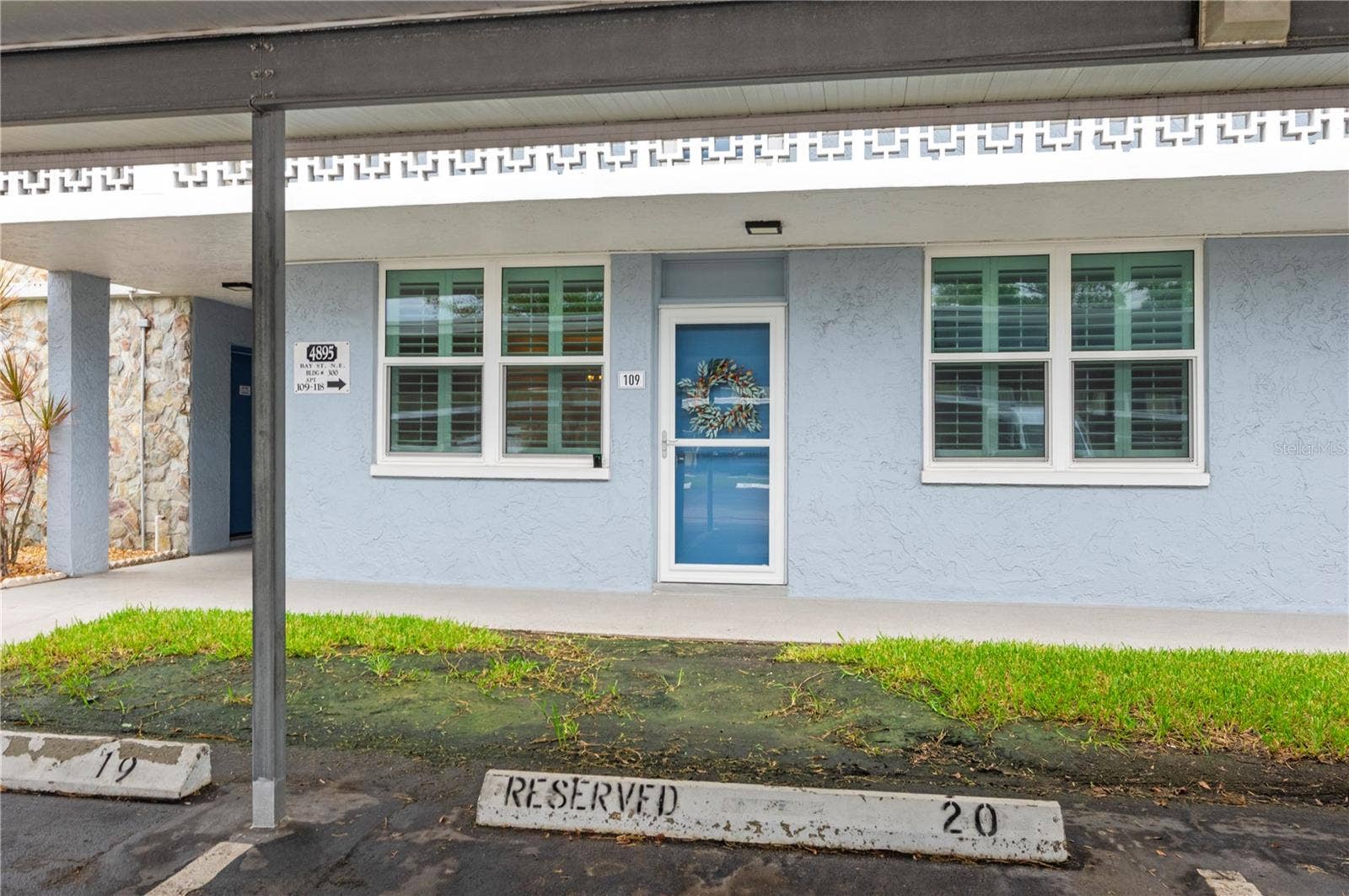 4895 BAY STREET NE, #109, St Petersburg, FL 33703 PARKING IN FRONT & SPACE 20
