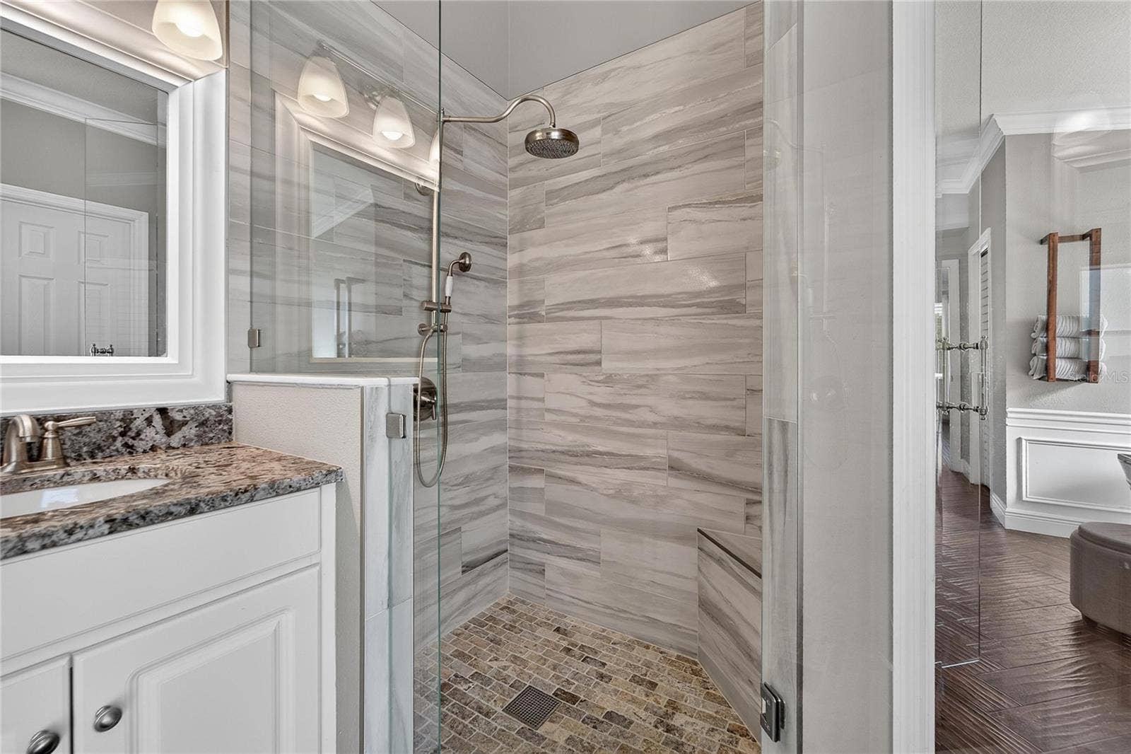 SUPER TALL, FRAMELESS SHOWER!