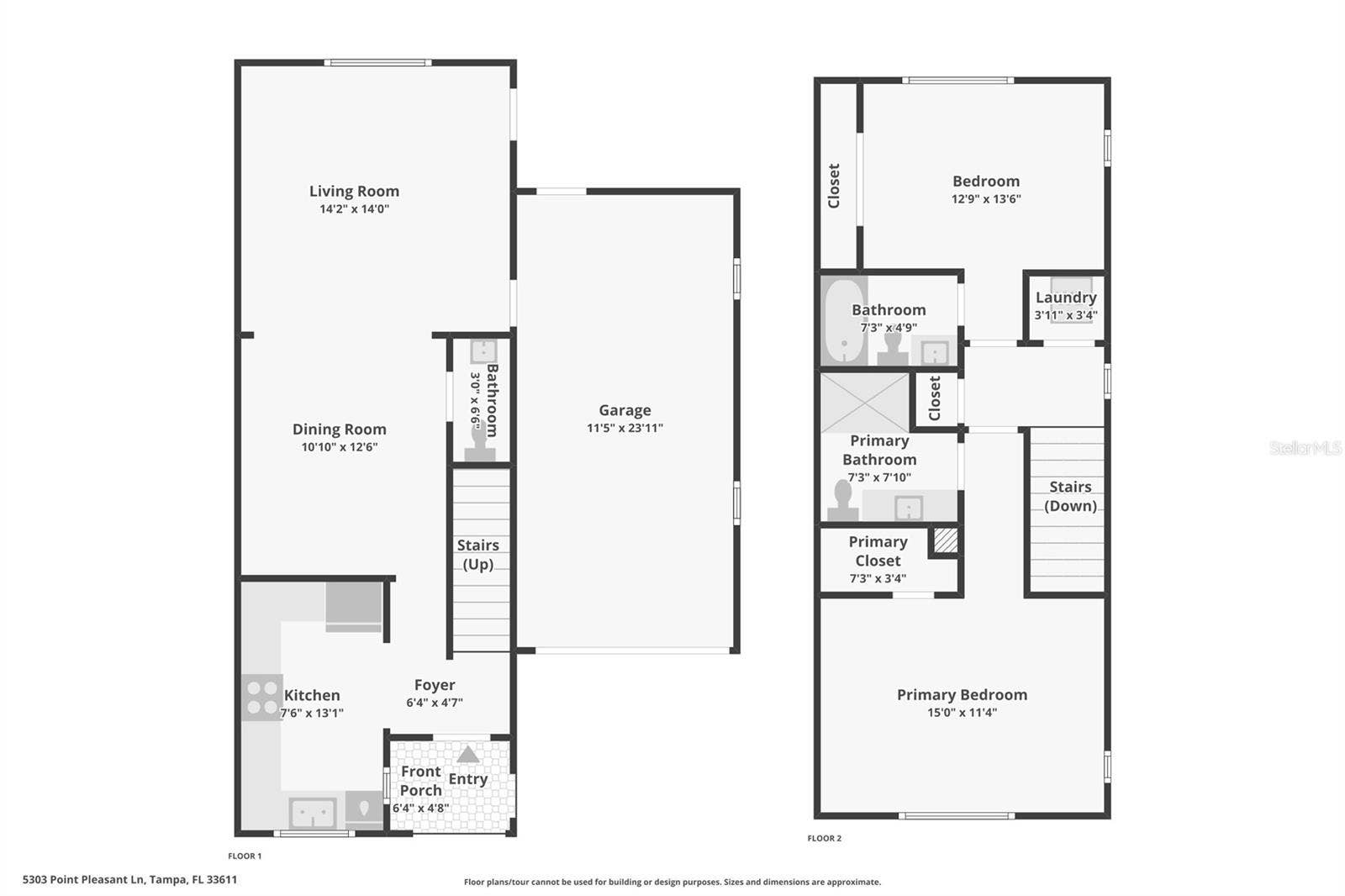 5303 POINT PLEASANT LANE, Tampa, FL 33611 Floor Plan