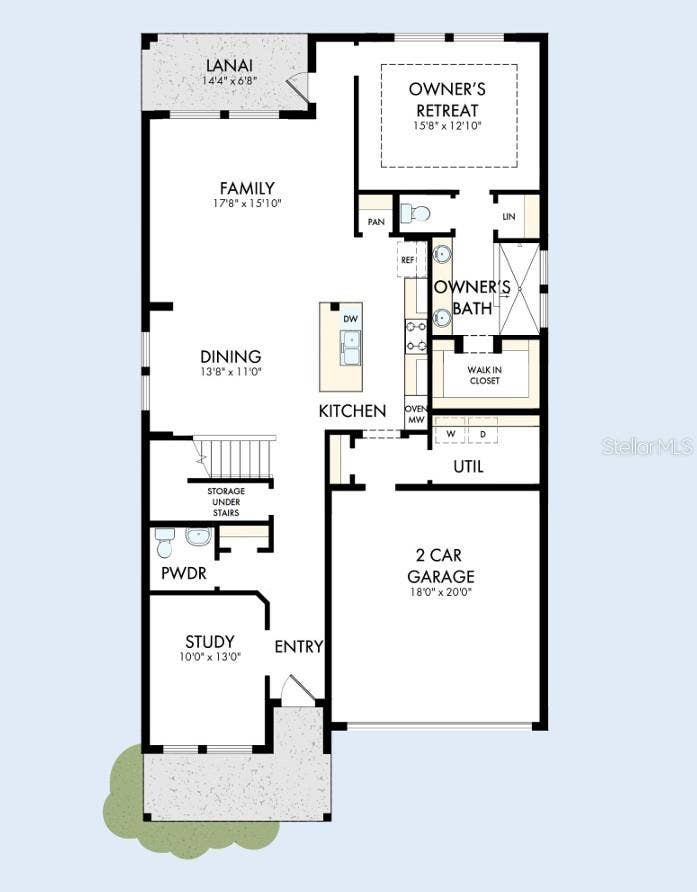 5807 NATIVE OAK STREET, Mount Dora, FL 32757 Floor Plan First Floor