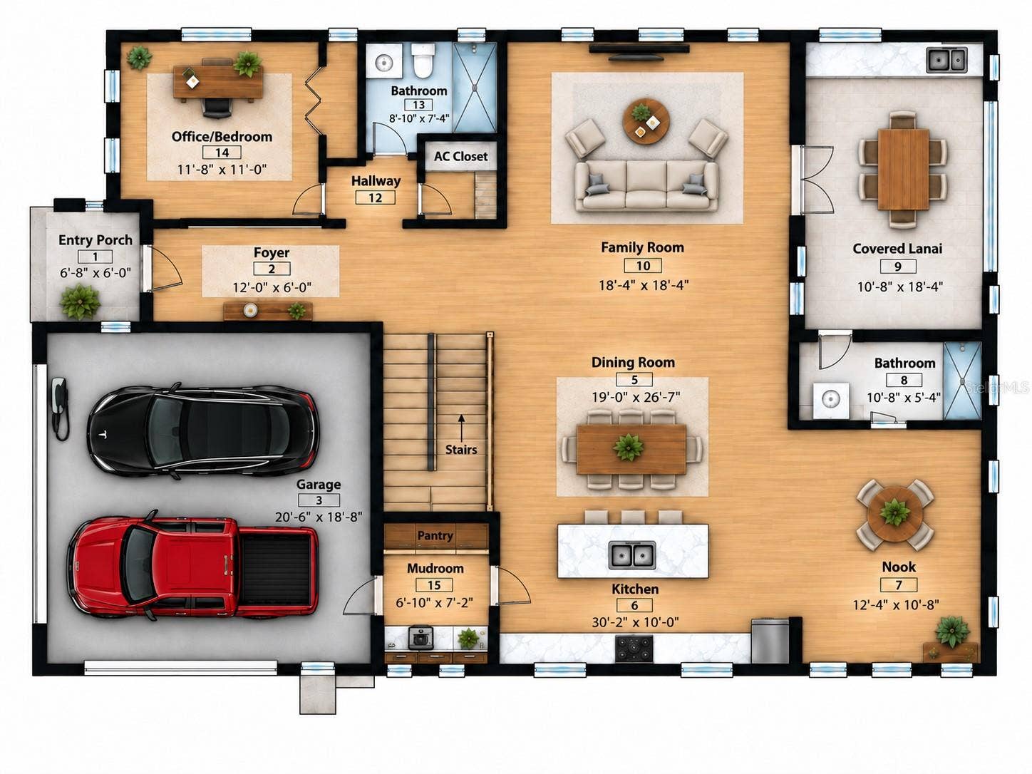 2307 N ELCOE DRIVE, Tampa, FL 33603 Rendering not an exact replica of the home.