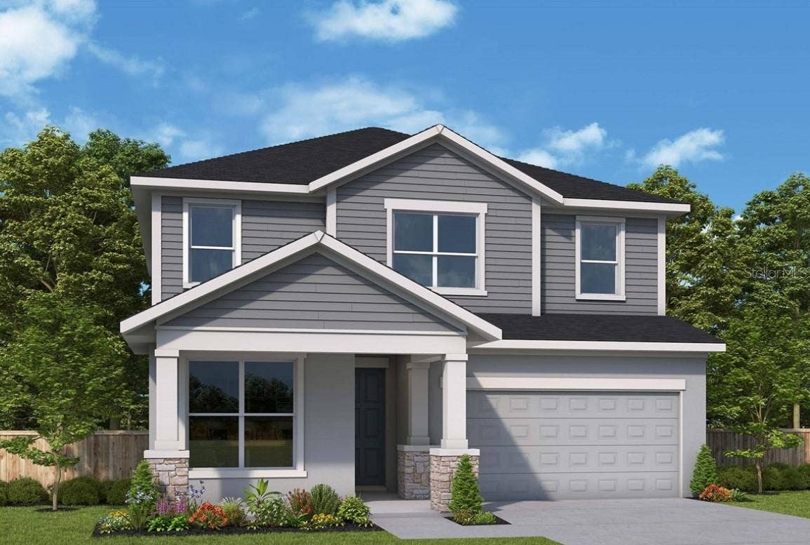 5843 NATIVE OAK STREET, Mount Dora, FL 32757 Front Exterior Rendering **Paint Colors May Vary