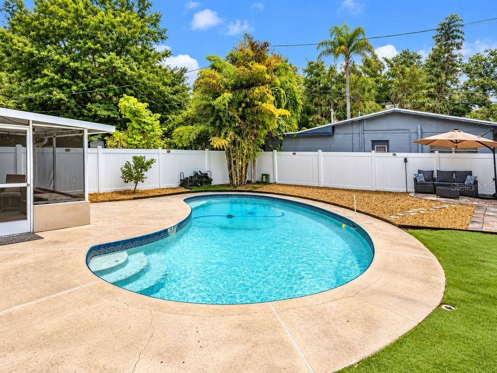 Pool & backyard angle 2