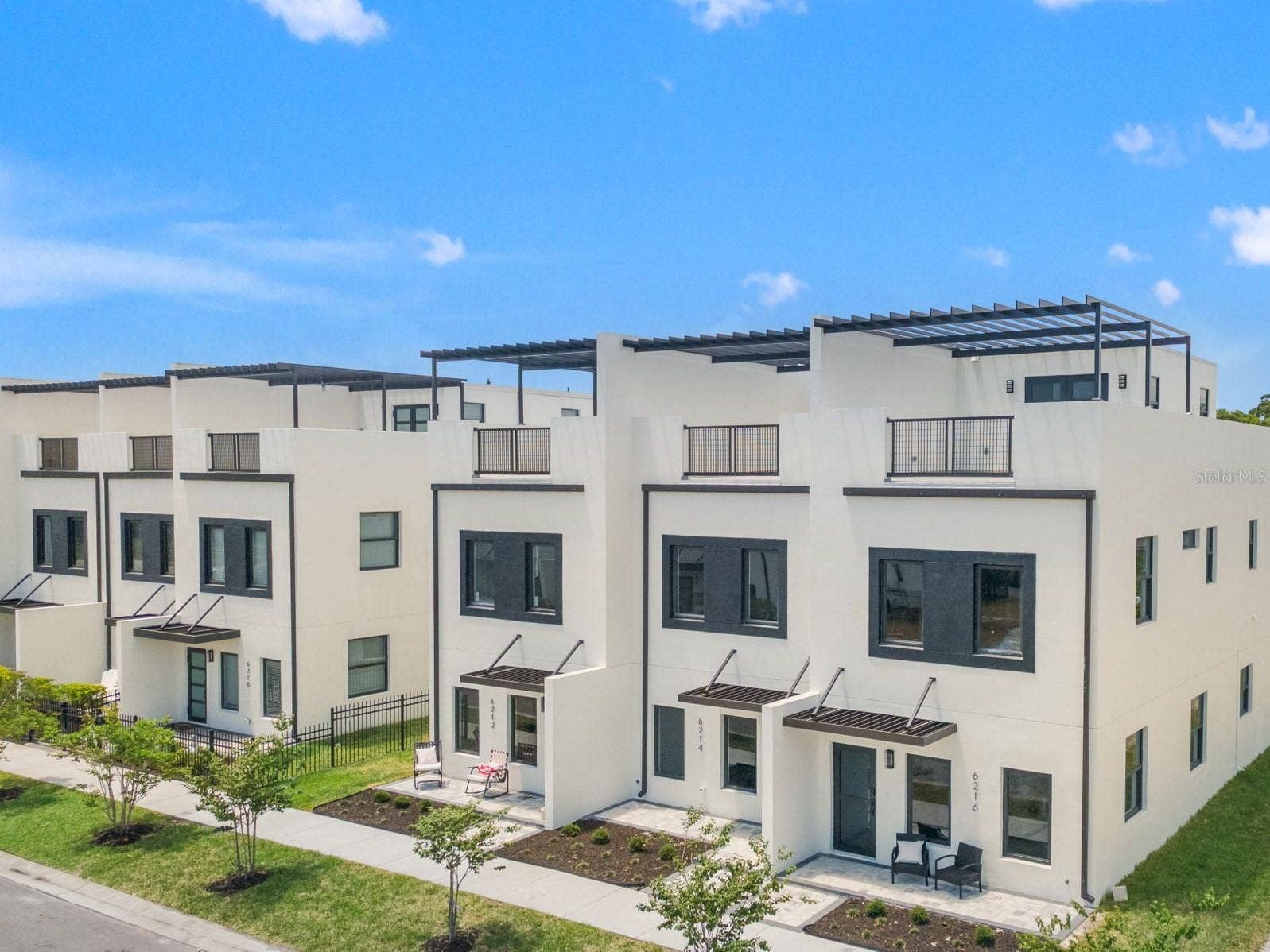 Completed homes in the community