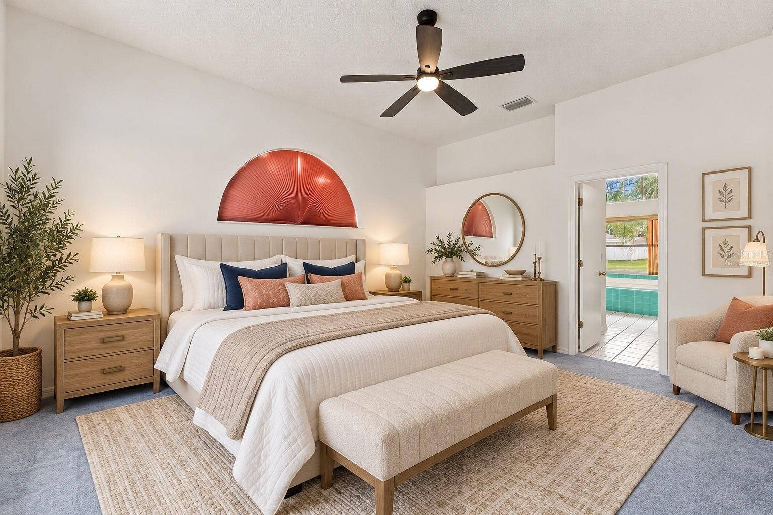 Primary bedroom - VIRTUALLY STAGED