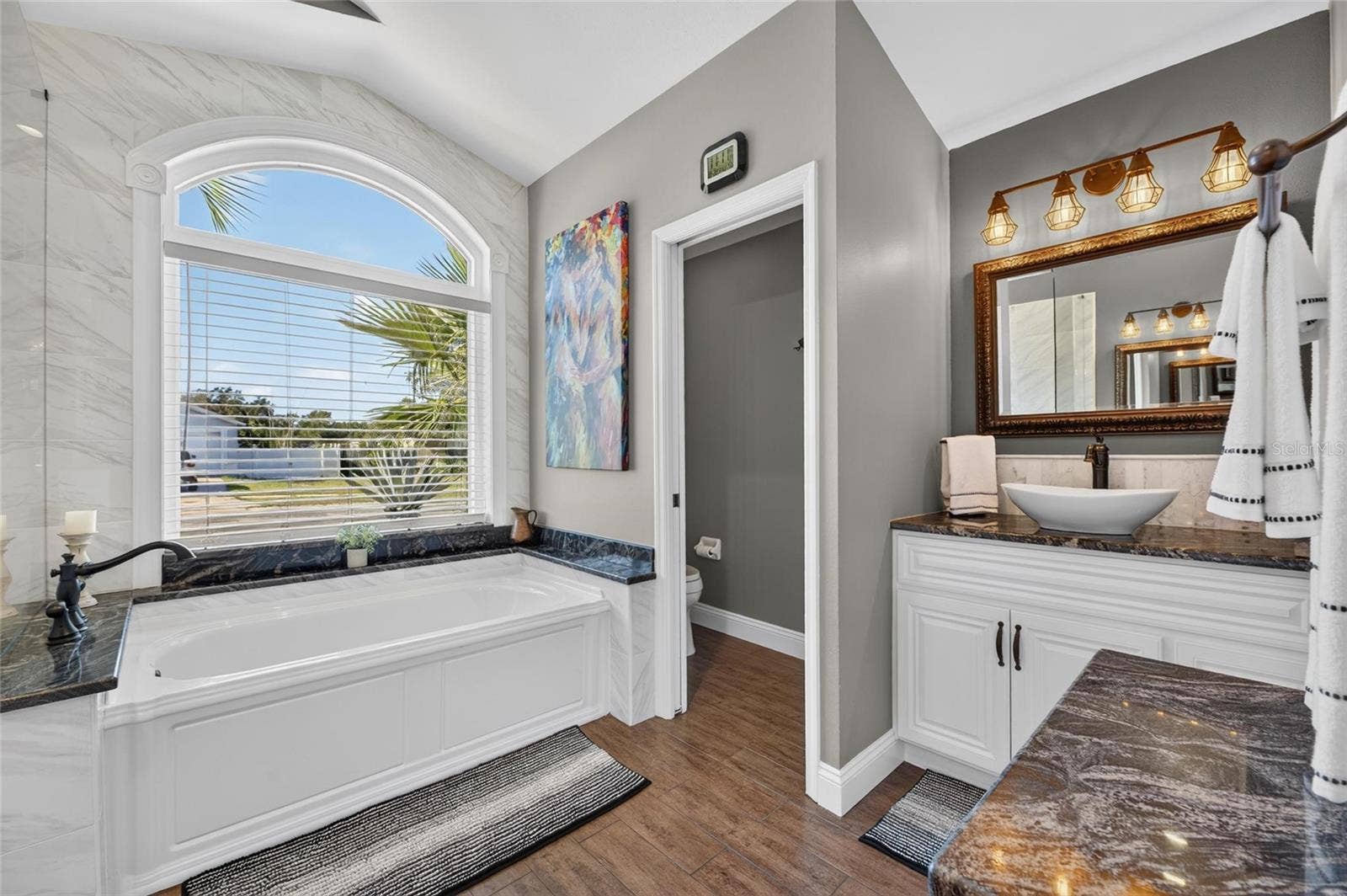 Double separated sinks in Master Bath