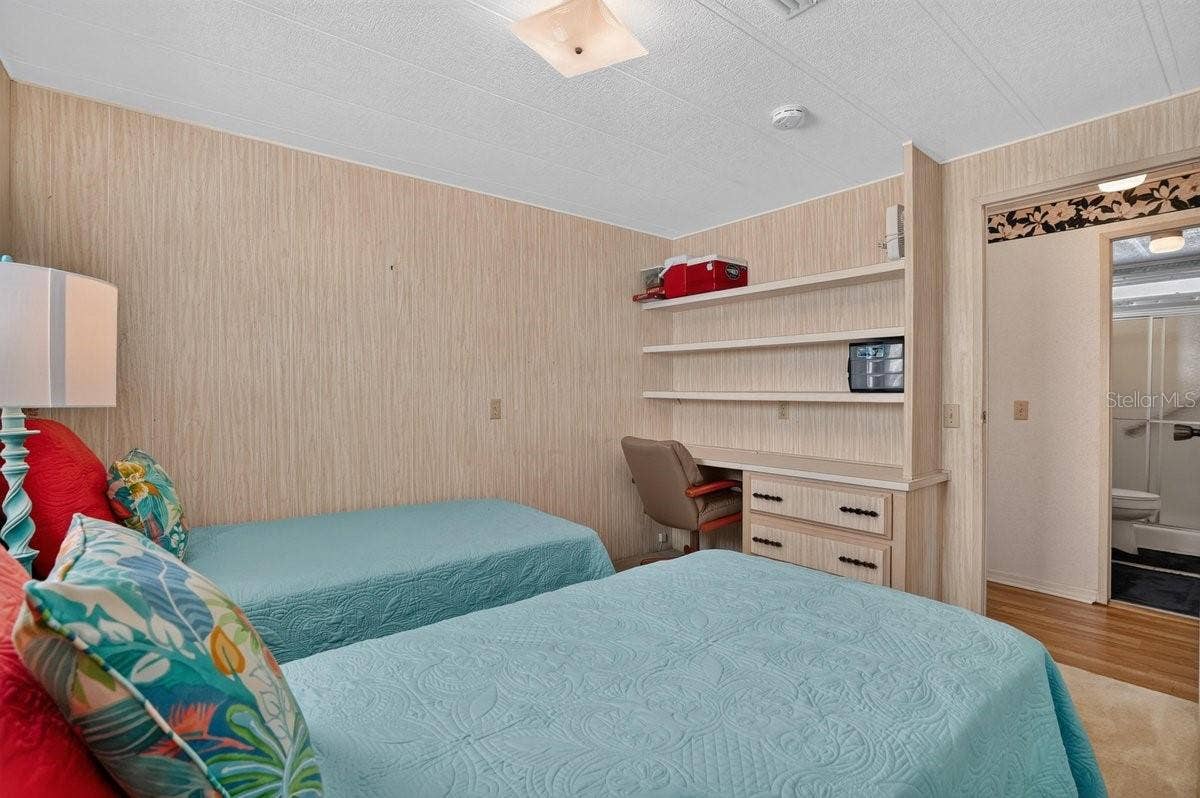 Guest Room with Built In Desk