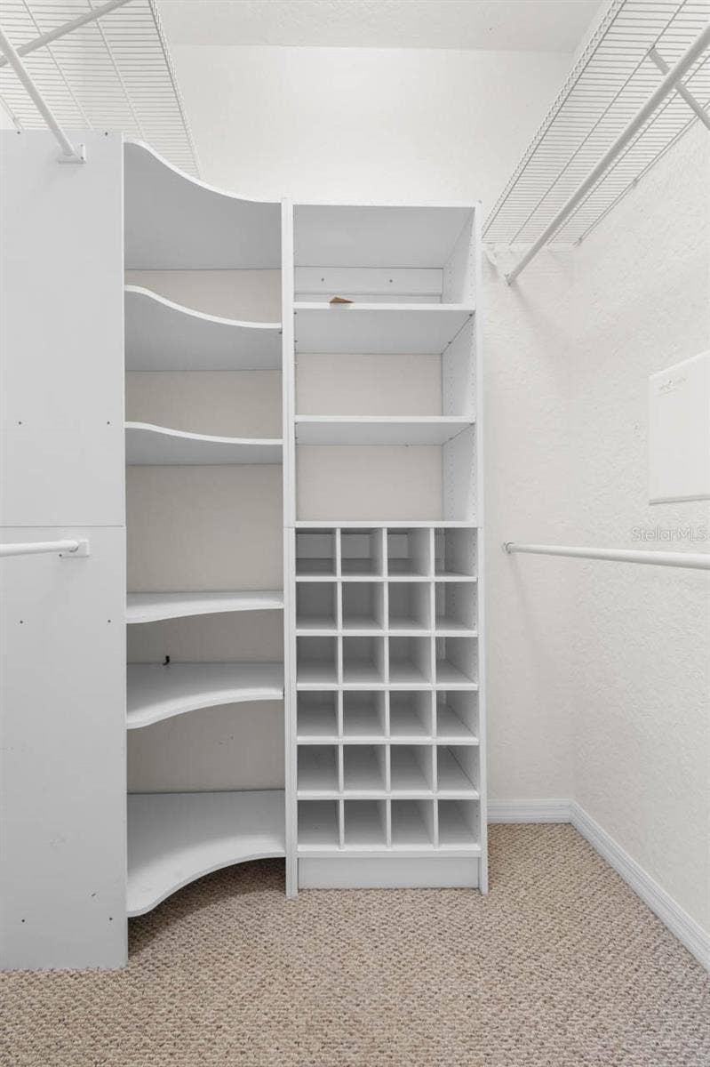 Fabulous closet organizer in the Master bedroom