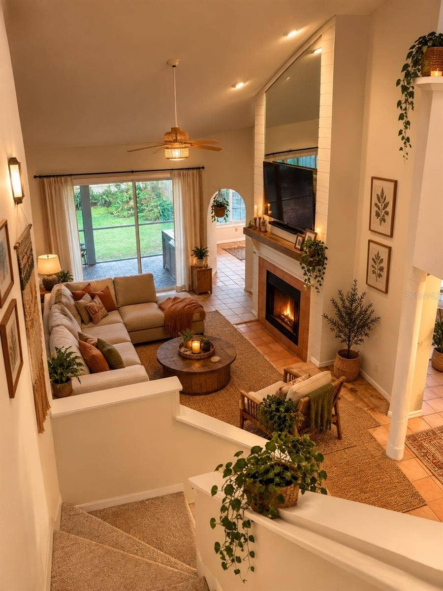 402 DATE PALM COURT NE, St Petersburg, FL 33703 Living room virtual staged