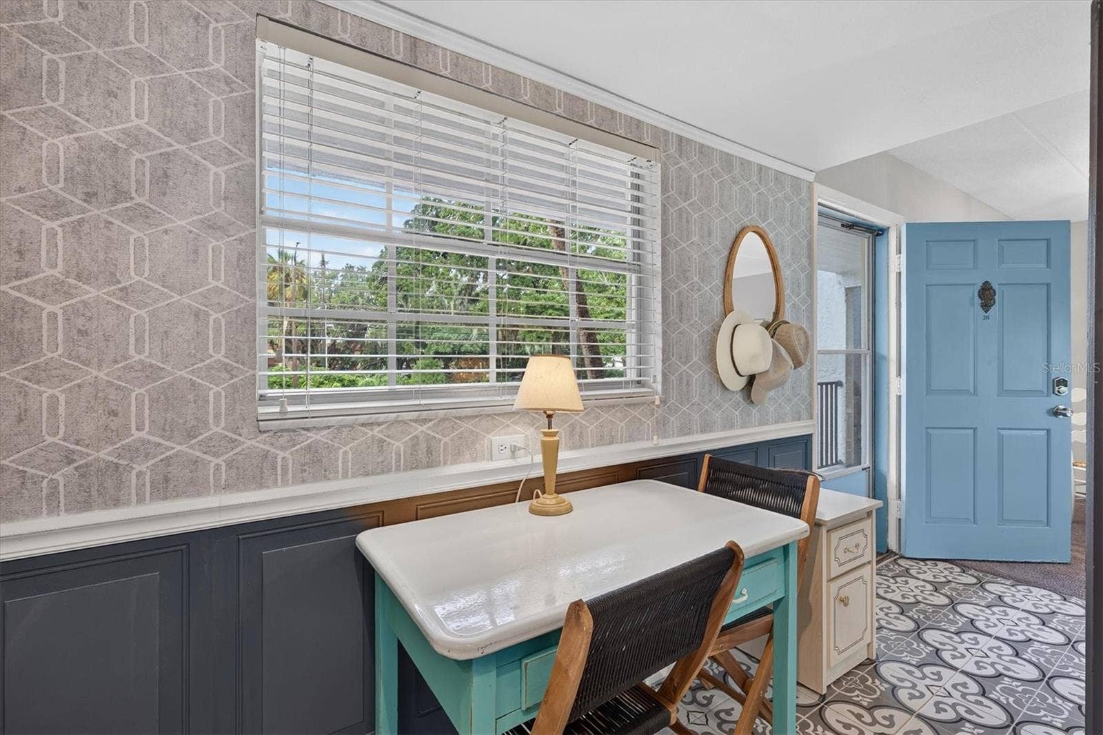 Enjoy quick meals or manage your paperwork on the kitchen table.