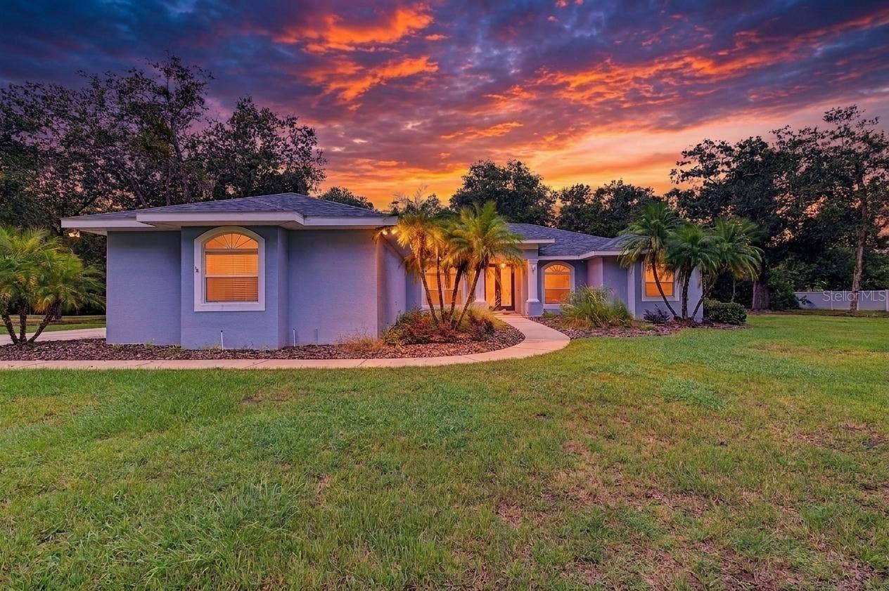 3 Bedrooms/3 Bathrooms/3 Car Garage and an office on 1.6 acres!