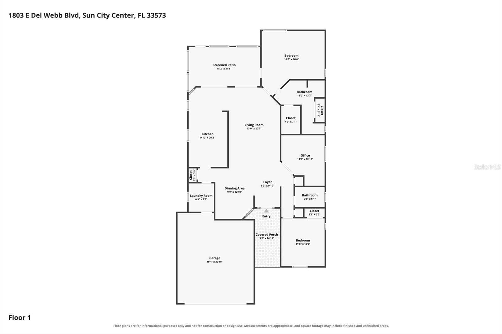 1803 E DEL WEBB BOULEVARD, Sun City Center, FL 33573 1803 E DEL WEBB BOULEVARD, Sun City Center, FL 33573