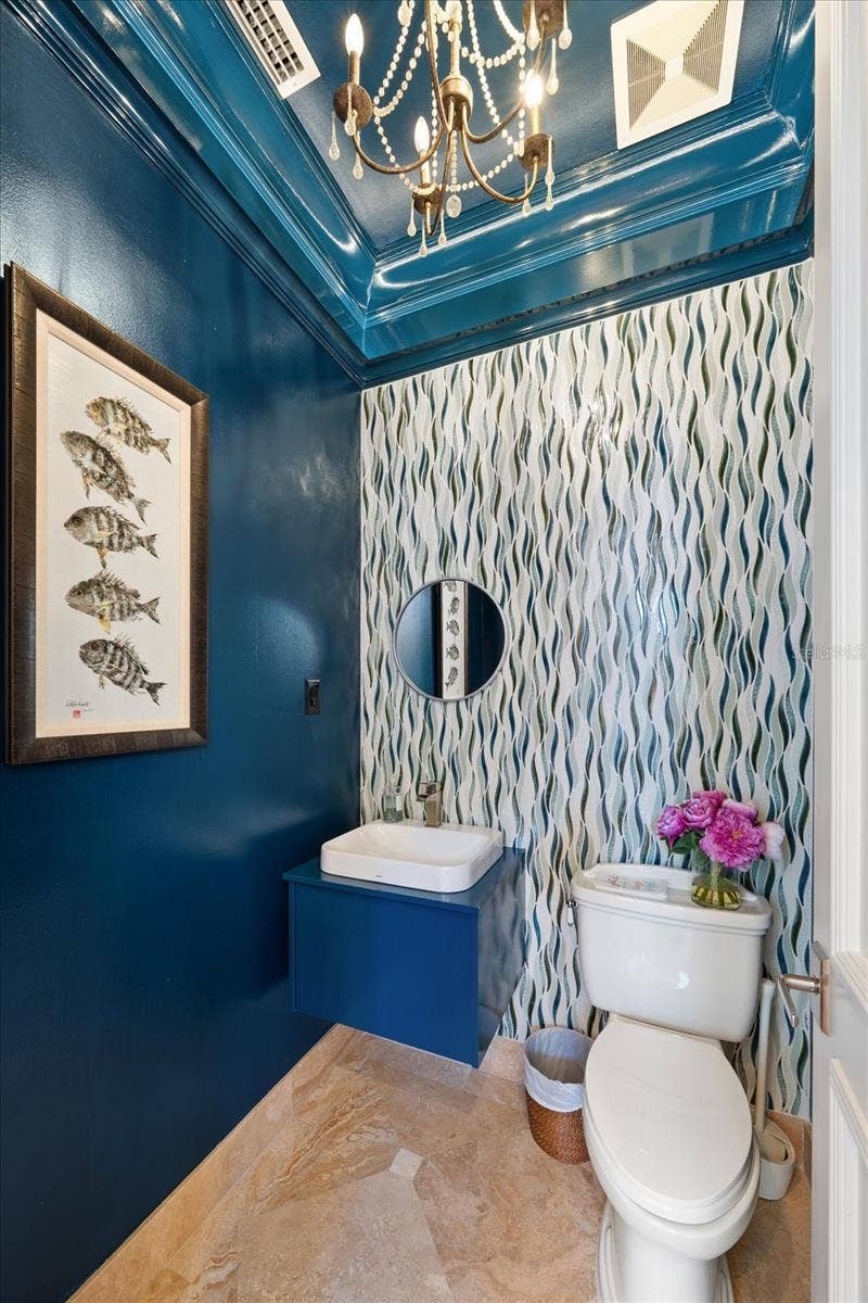 2056 COVE TRACE, Palm Harbor, FL 34685 Half Bath right off of the Family Room!