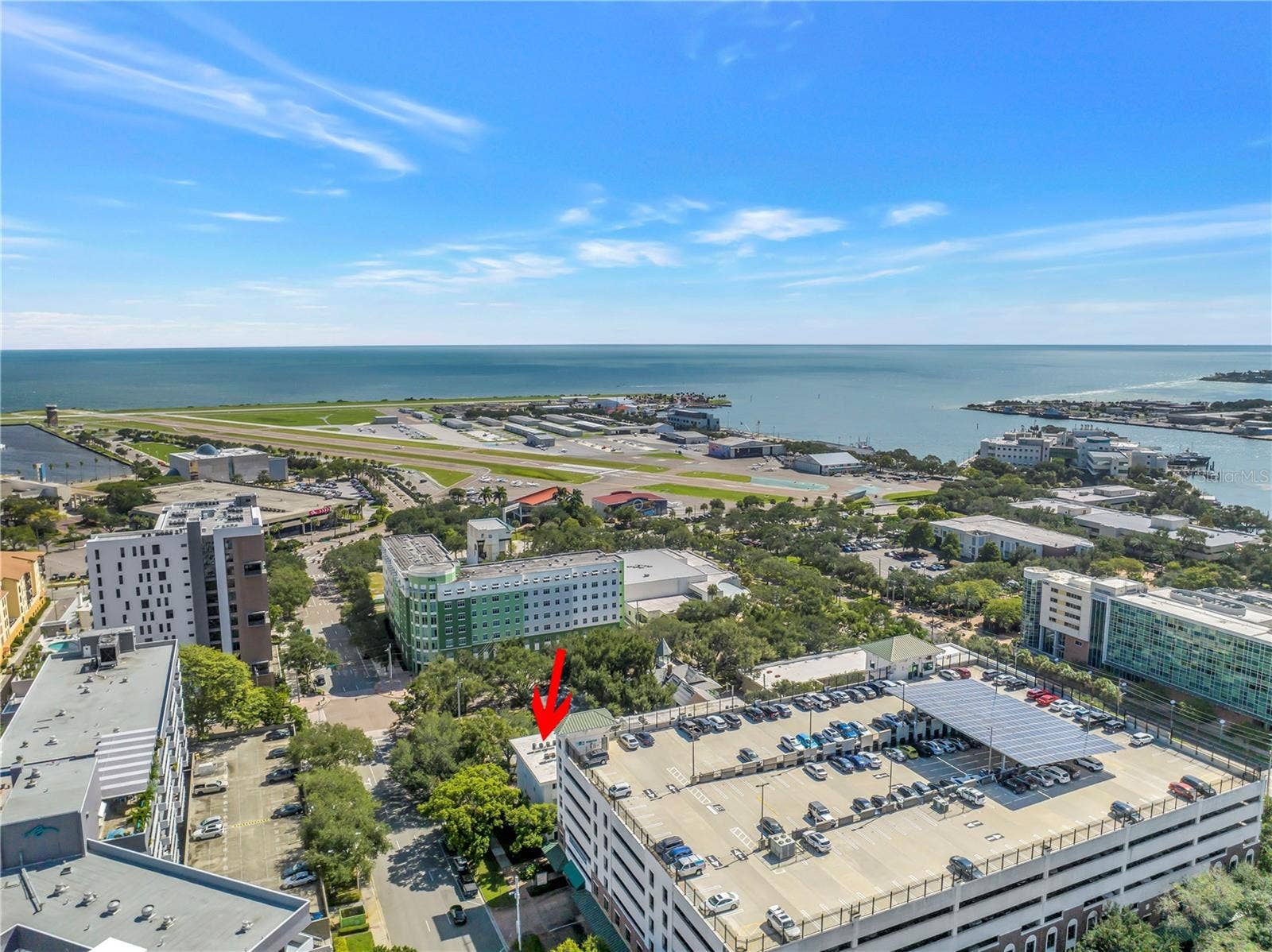 210 5TH AVENUE S, #303, St Petersburg, FL 33701 Notice the runway in the background. That is Albert Whitted Airport. It's is historical for the first commercial airline flight from St. Petersburg to Tampa. Small planes and helicopters only.