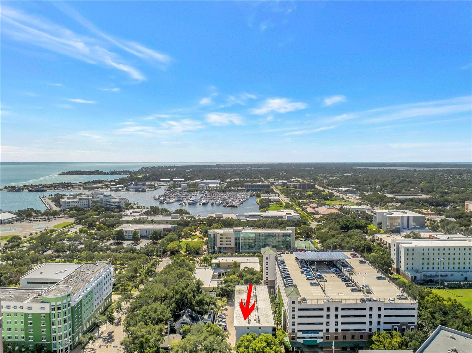 210 5TH AVENUE S, #303, St Petersburg, FL 33701 One block to the east is the University of South Florida. In the background is BAYBORO MARINA.