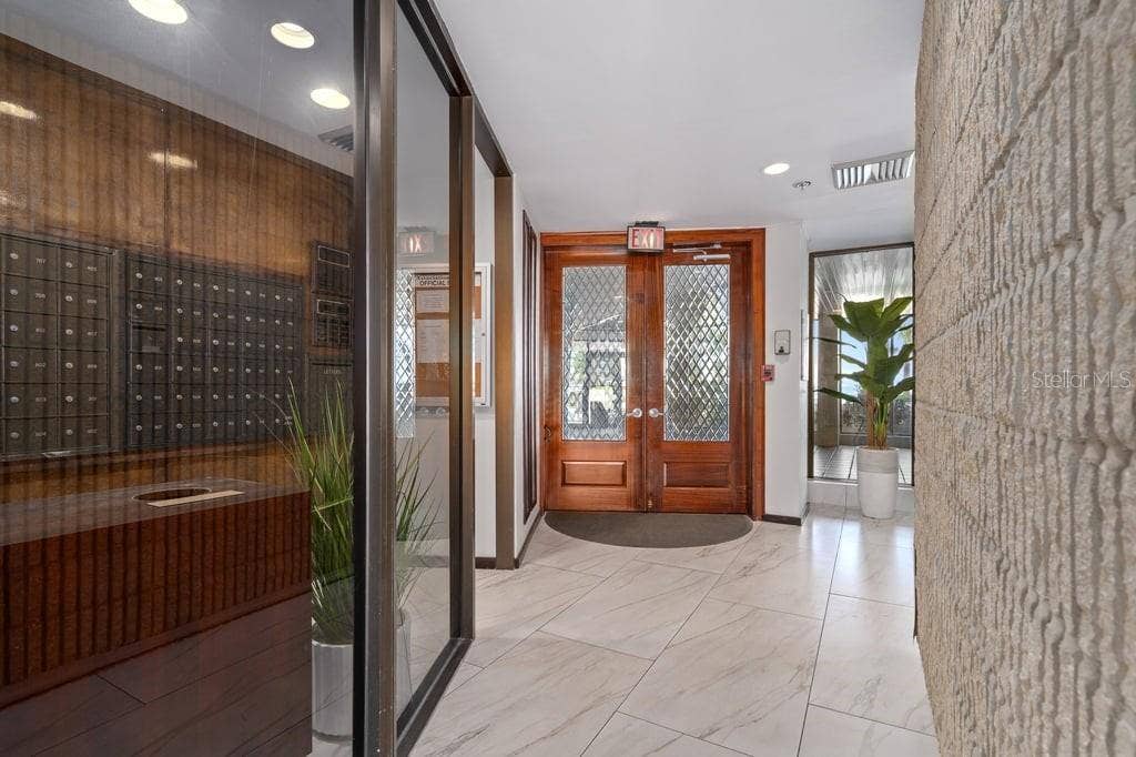 1660 GULF BOULEVARD, #706, Clearwater, FL 33767 Entry to lobby - Mail room