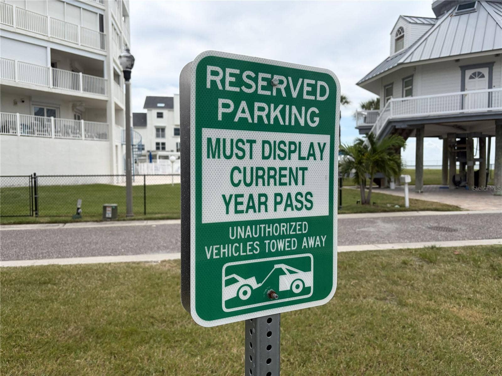 Private beach parking included