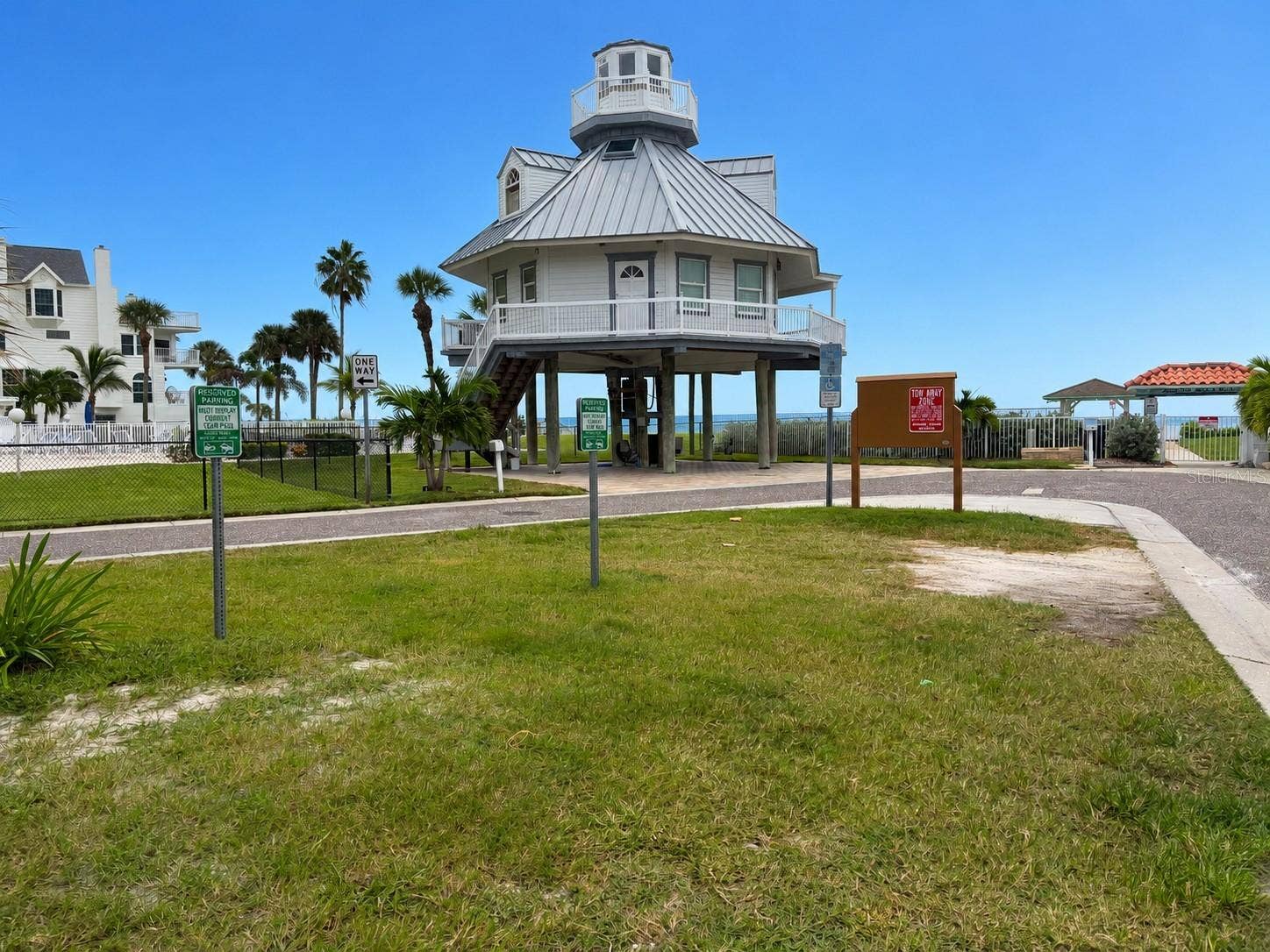 Private beach parking included