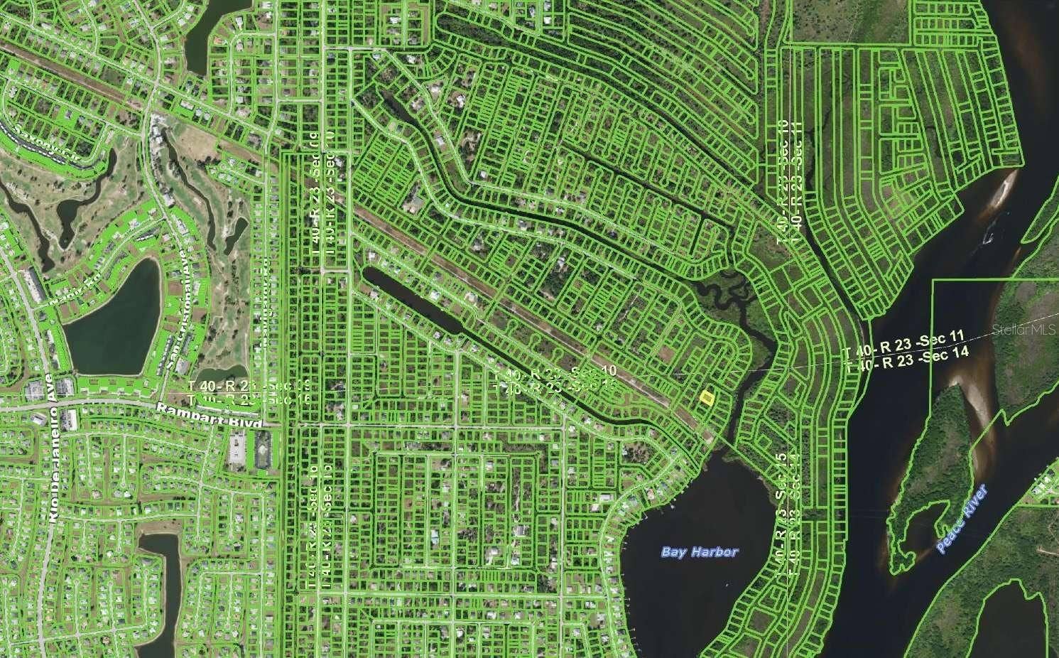 1593 HALMSTAD DRIVE, Punta Gorda, FL 33983 Parcel location map - approximate boundaries; not a survey.
