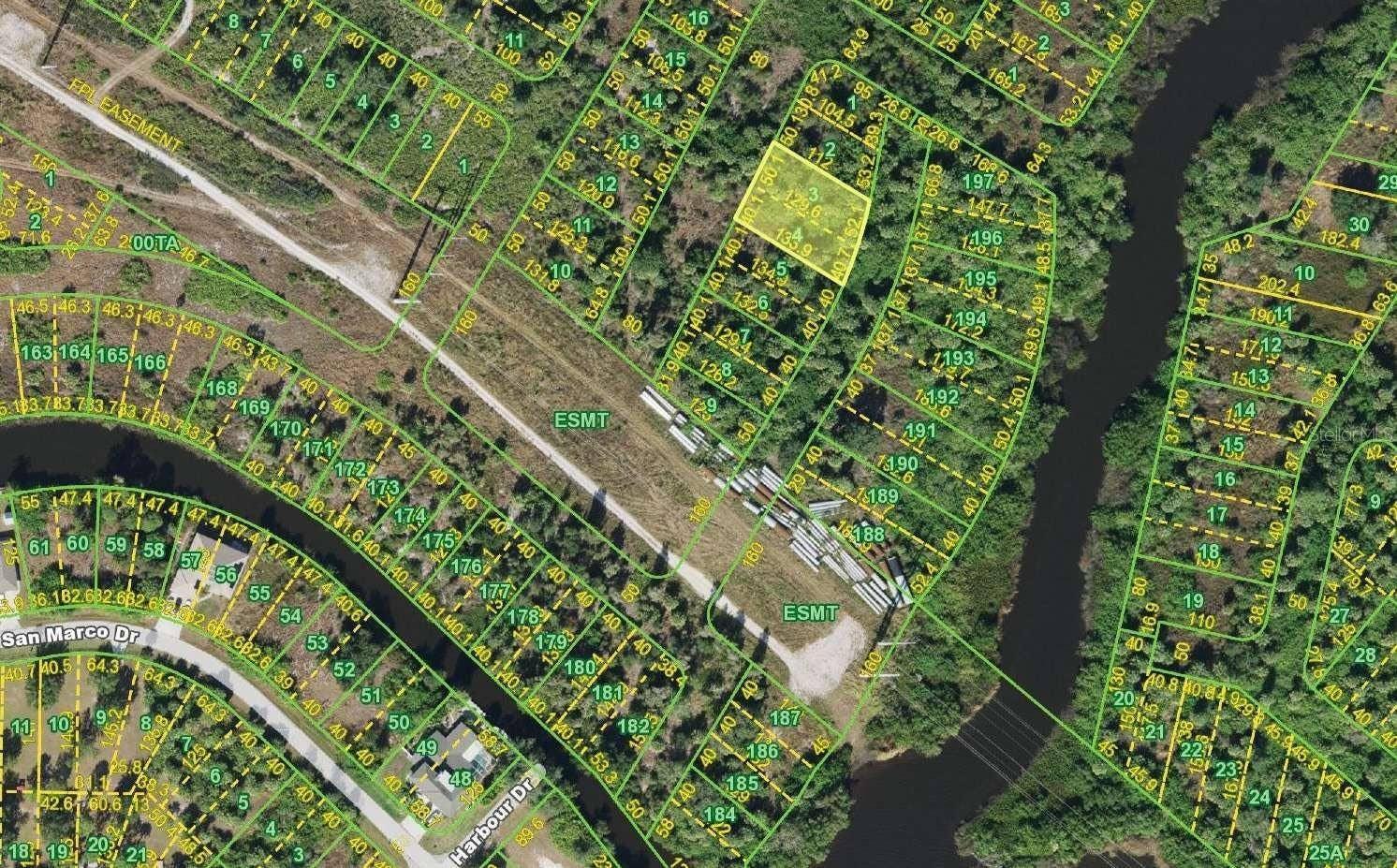 1593 HALMSTAD DRIVE, Punta Gorda, FL 33983 Parcel location map - approximate boundaries; not a survey.