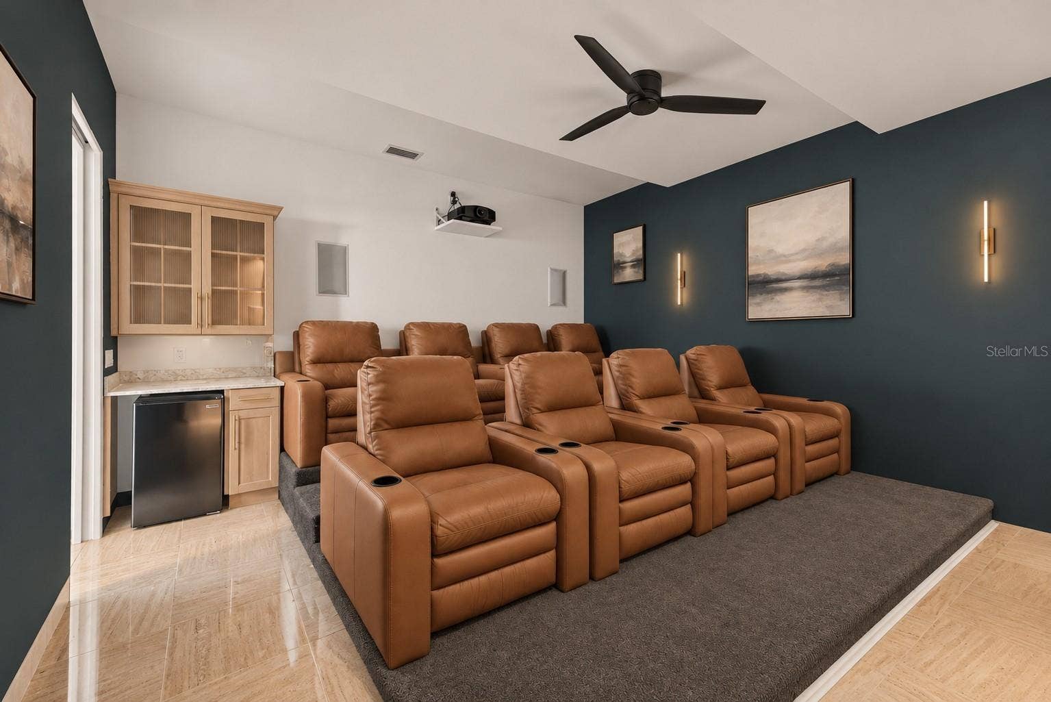 4908 64TH DRIVE W, Bradenton, FL 34210 Virtual Renovation showing updated Home Theater