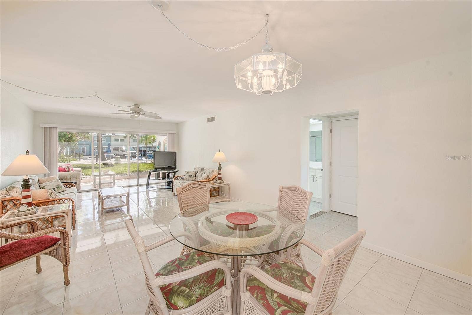 6201 2ND STREET E, #74, St Pete Beach, FL 33706 Spacious Open Floor Plan Living Room and Dining Room