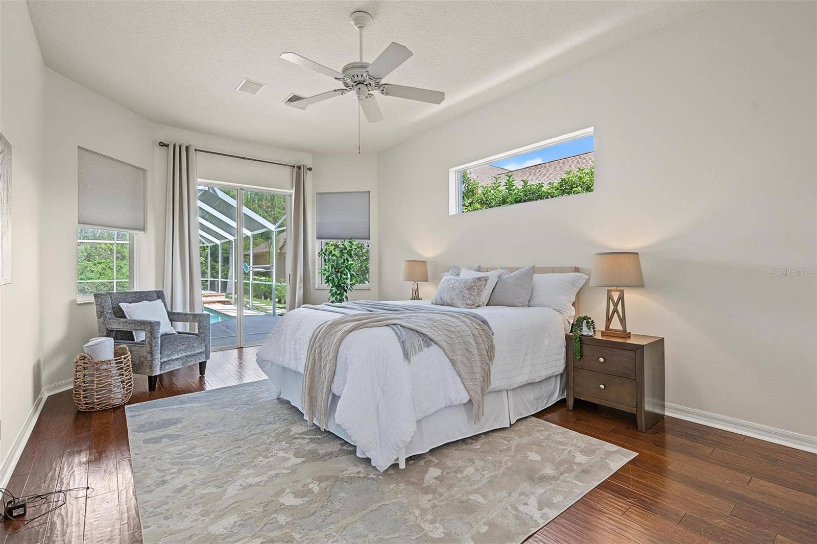 spacious primary bedroom