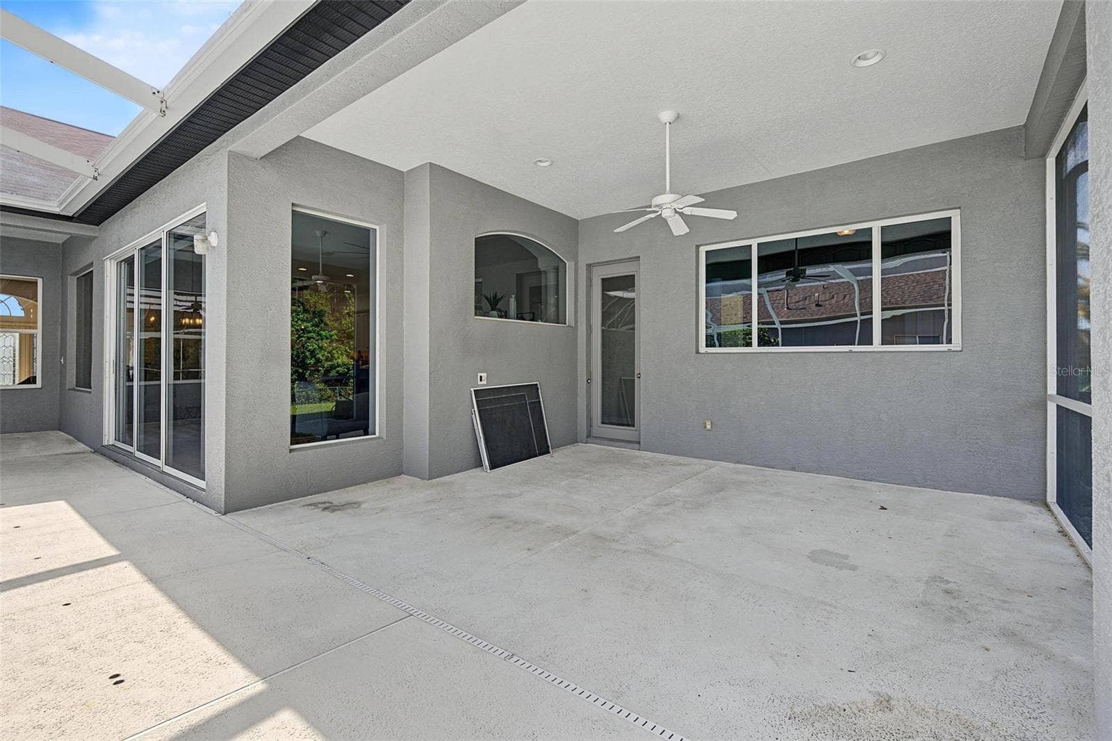 large covered patio
