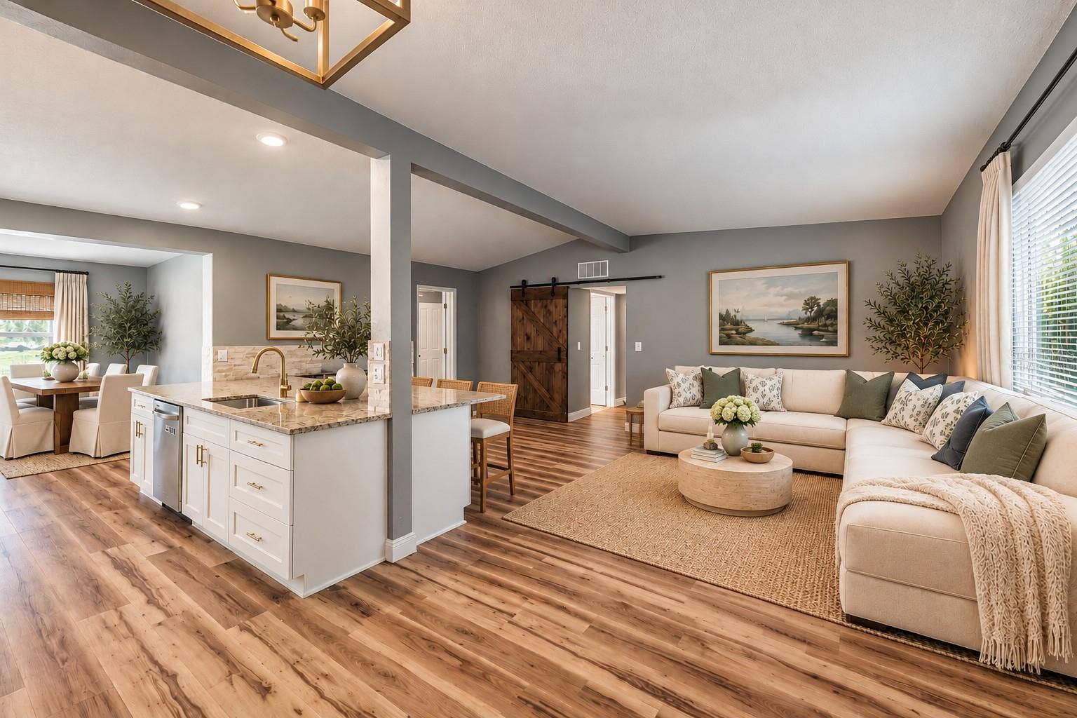 217 GARDEN CIRCLE, Belleair, FL 33756 Virtually Staged. Living Room