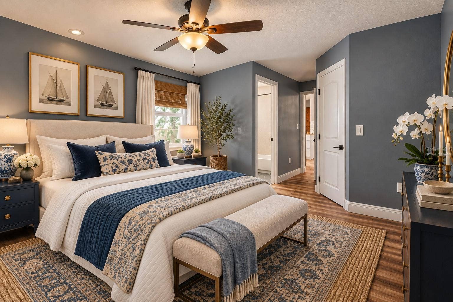 217 GARDEN CIRCLE, Belleair, FL 33756 Virtually Staged.Primary Bedroom