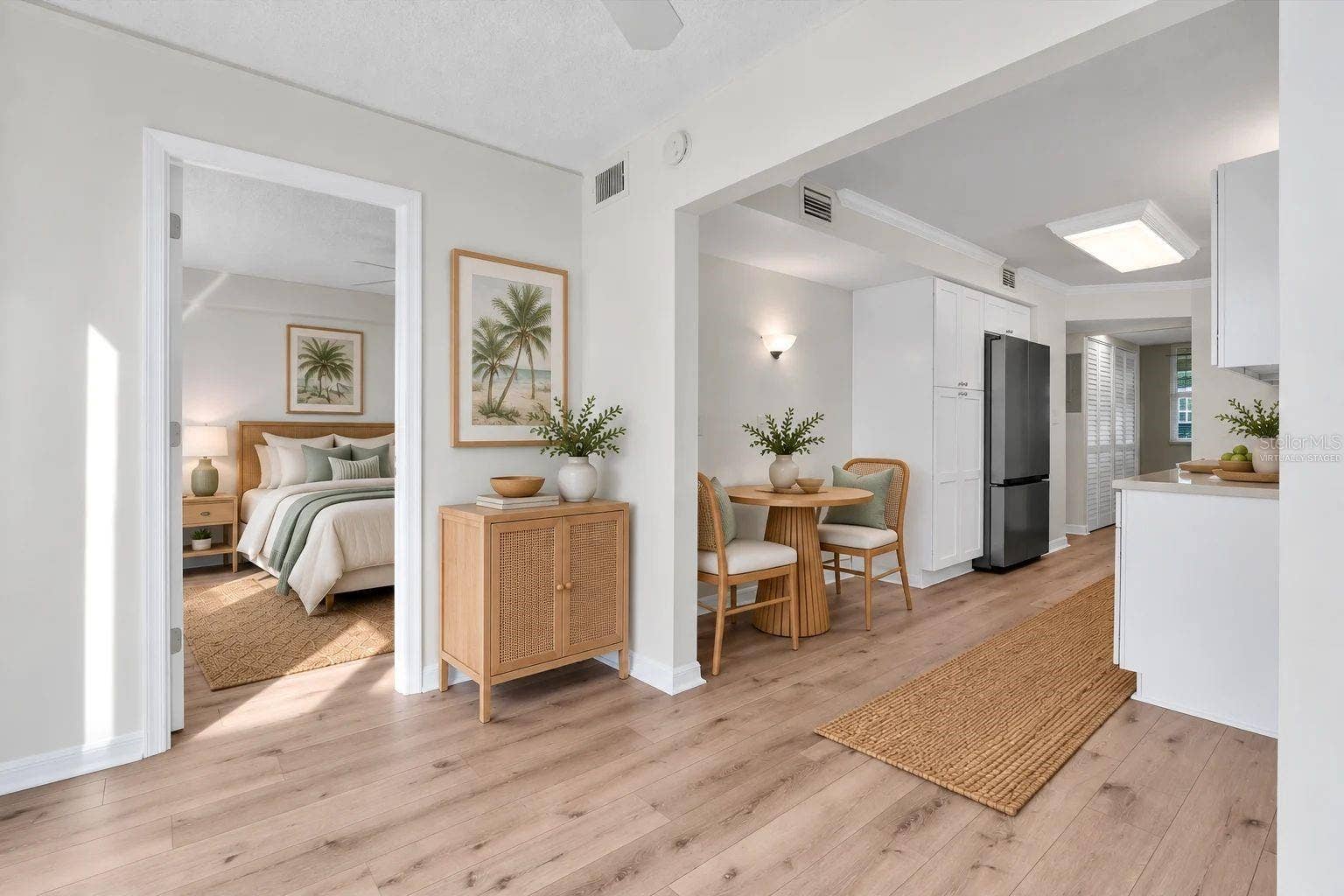 Virtually Staged: Florida Room Looking Towards Kitchen