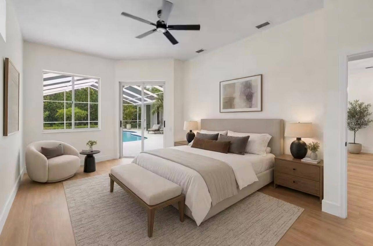 4730 WRENTHAM PLACE, Palm Harbor, FL 34685 Virtually staged Master Bedroom