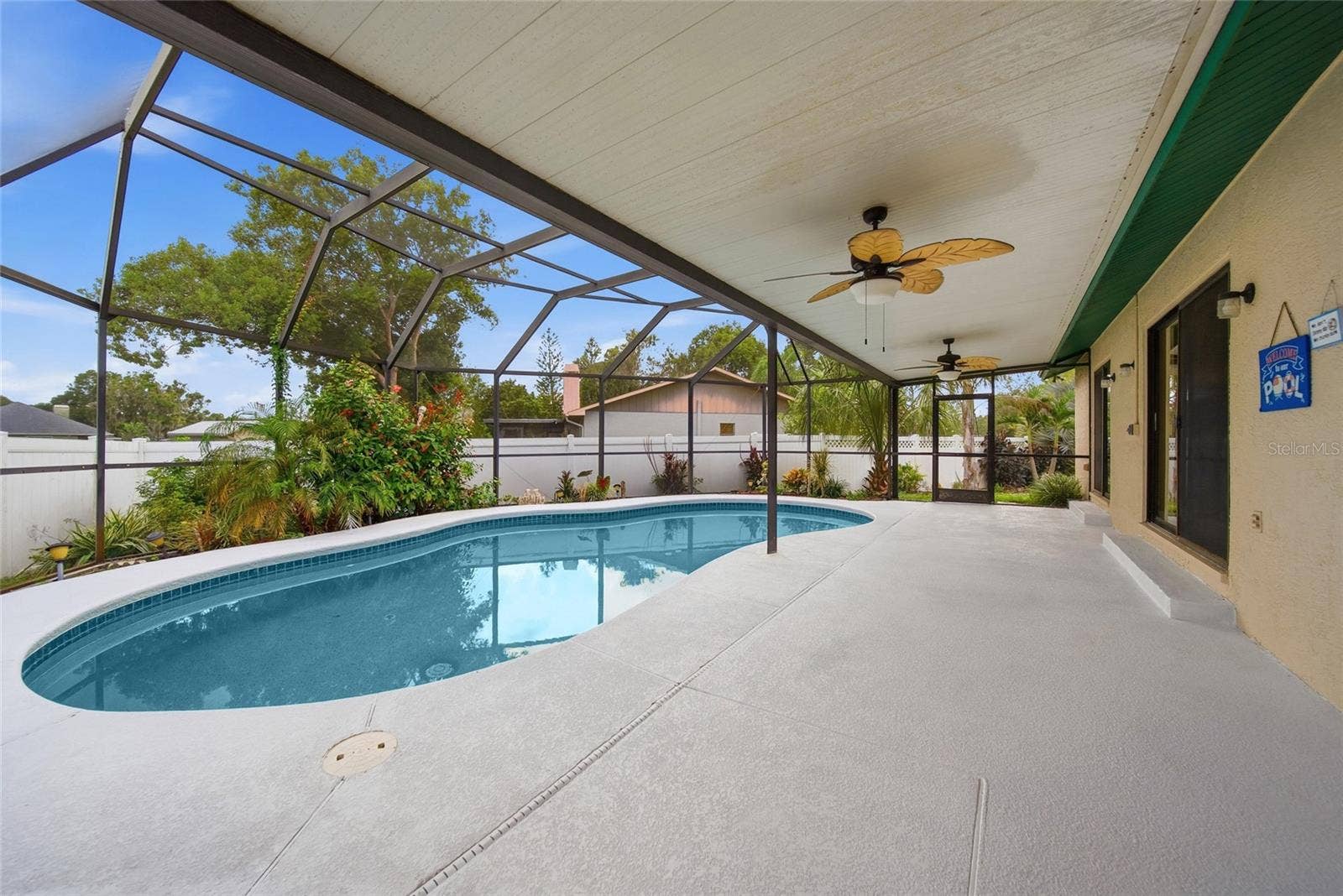 Covered pool area
