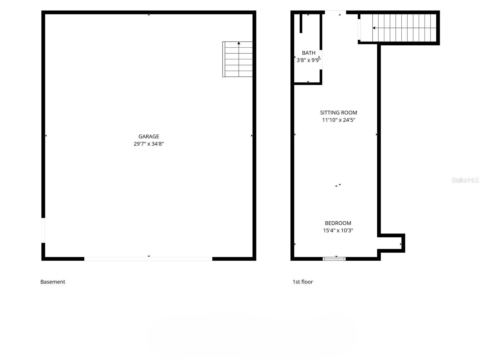 31524 CROSS CREEK LANE, Wesley Chapel, FL 33543 Floor plan for detached garage with apartment