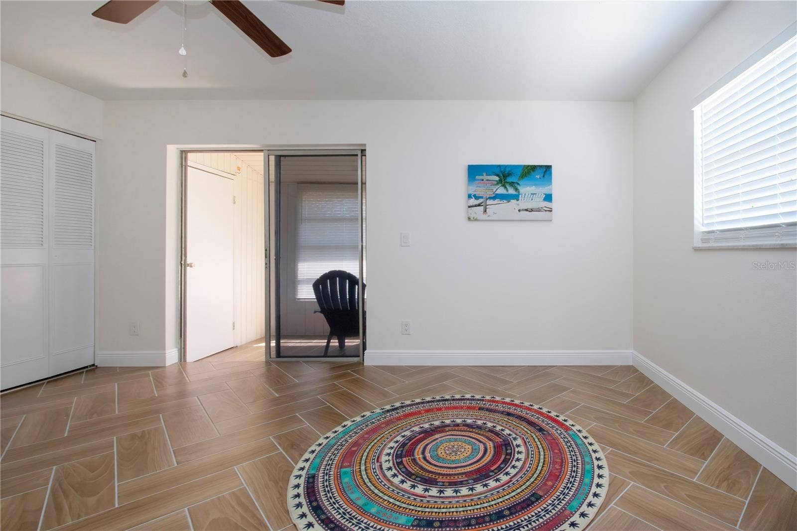 Enclosed lanai off bedroom