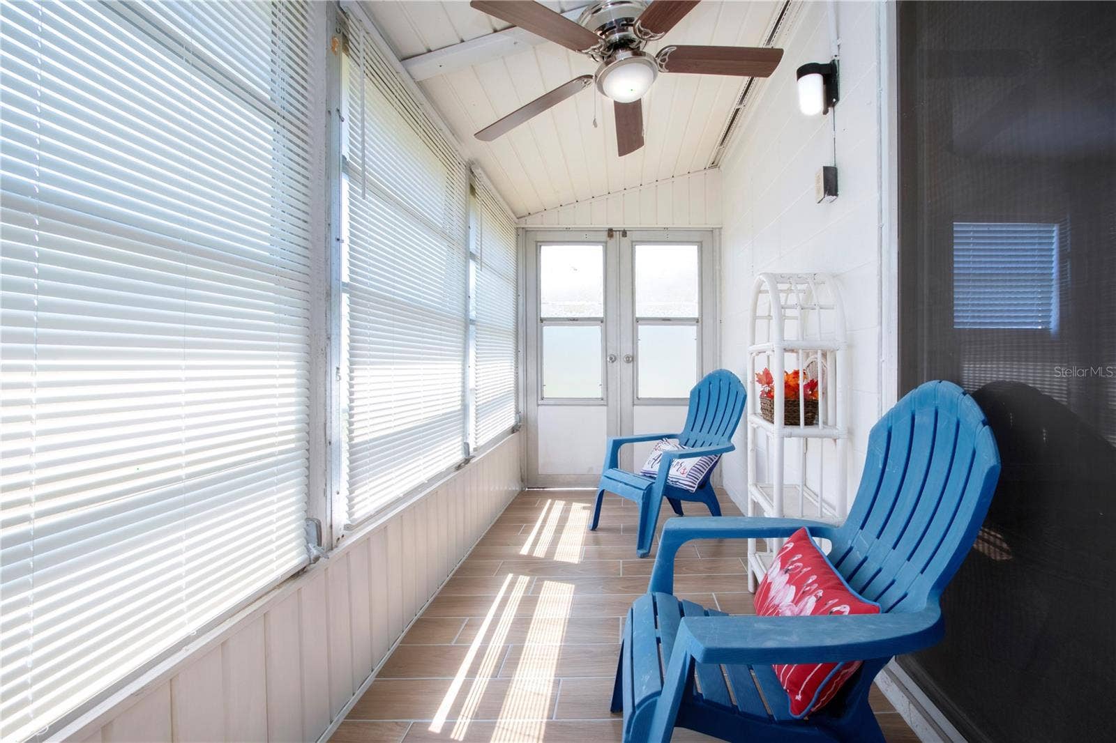 The enclosed lanai
