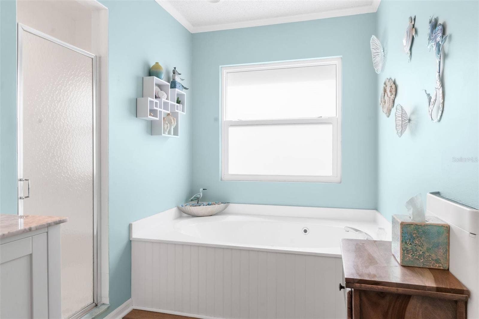 6029 BAYWAY COURT, New Port Richey, FL 34652 Owner's Suite Bathroom. Located on second story.
