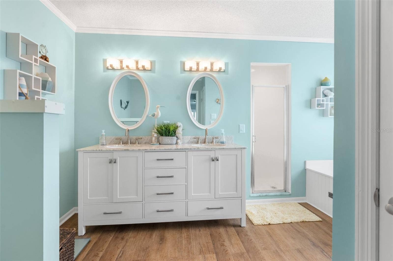 6029 BAYWAY COURT, New Port Richey, FL 34652 Owner's Suite Bathroom. Located on second story.