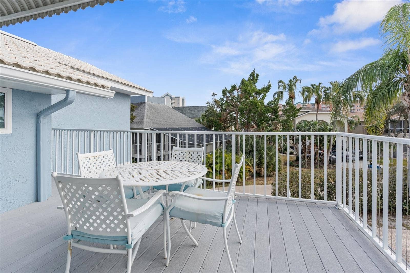 6029 BAYWAY COURT, New Port Richey, FL 34652 Front exposure deck off kitchen. Located on second story.