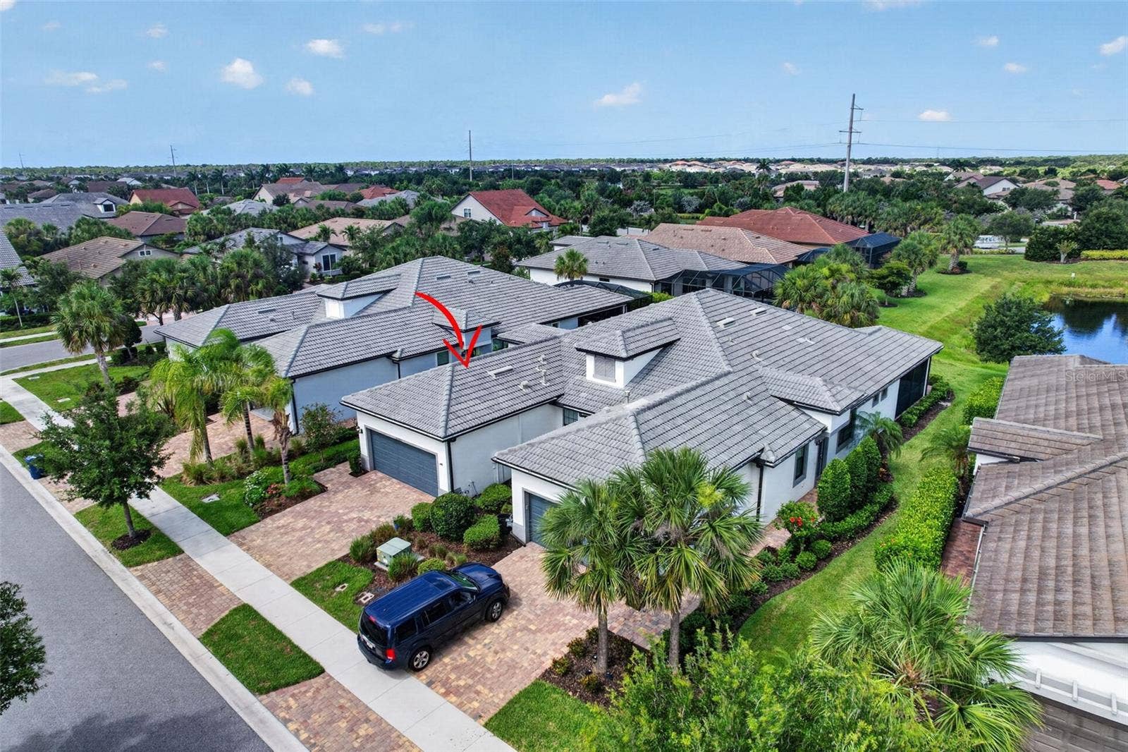 Front aerial view