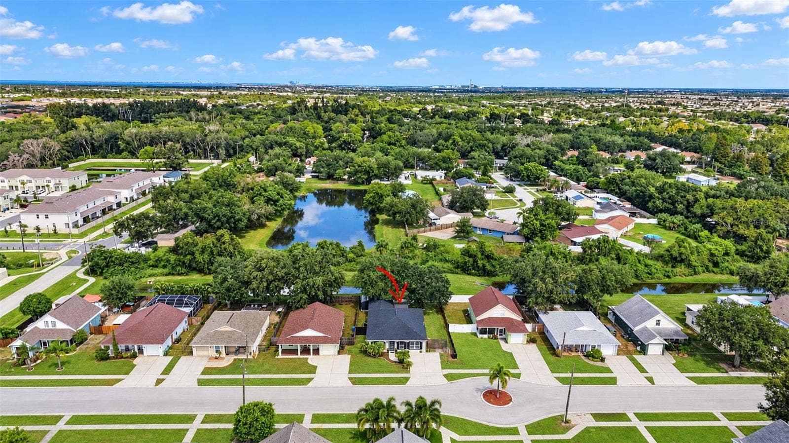 Front aerial view