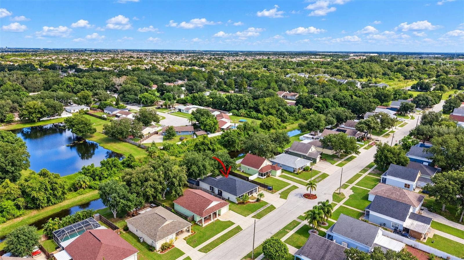 Front aerial view