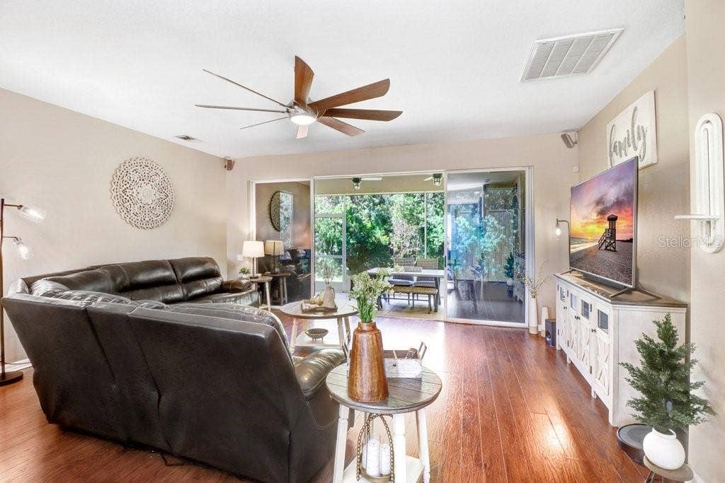 Living Room with view to back yard