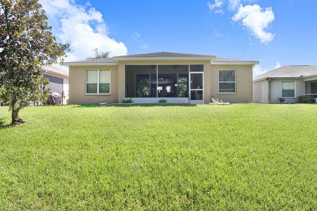 Rear view of home