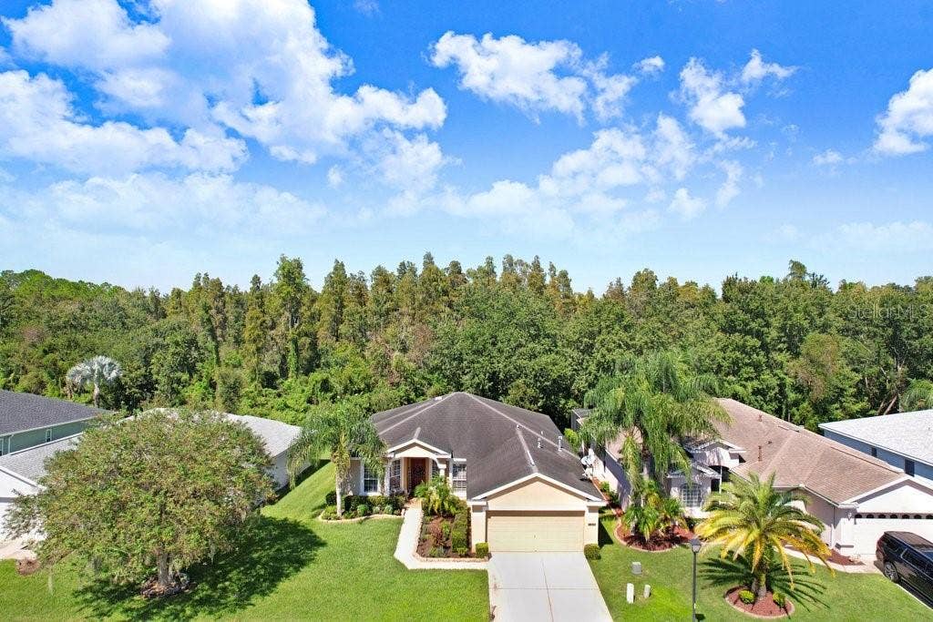 Ariel view of home