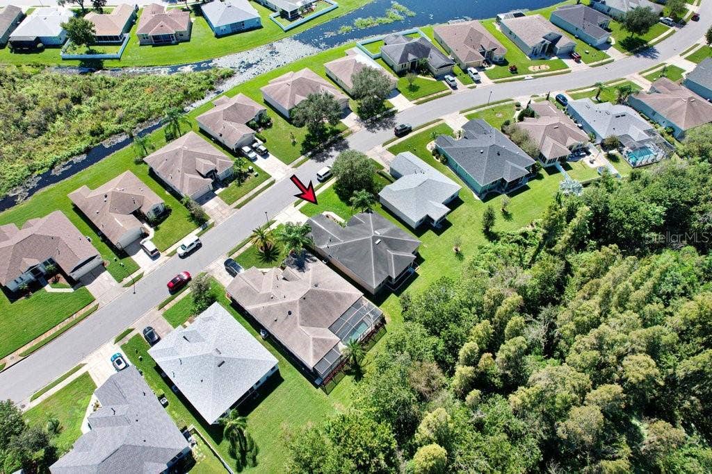 Ariel view of Home